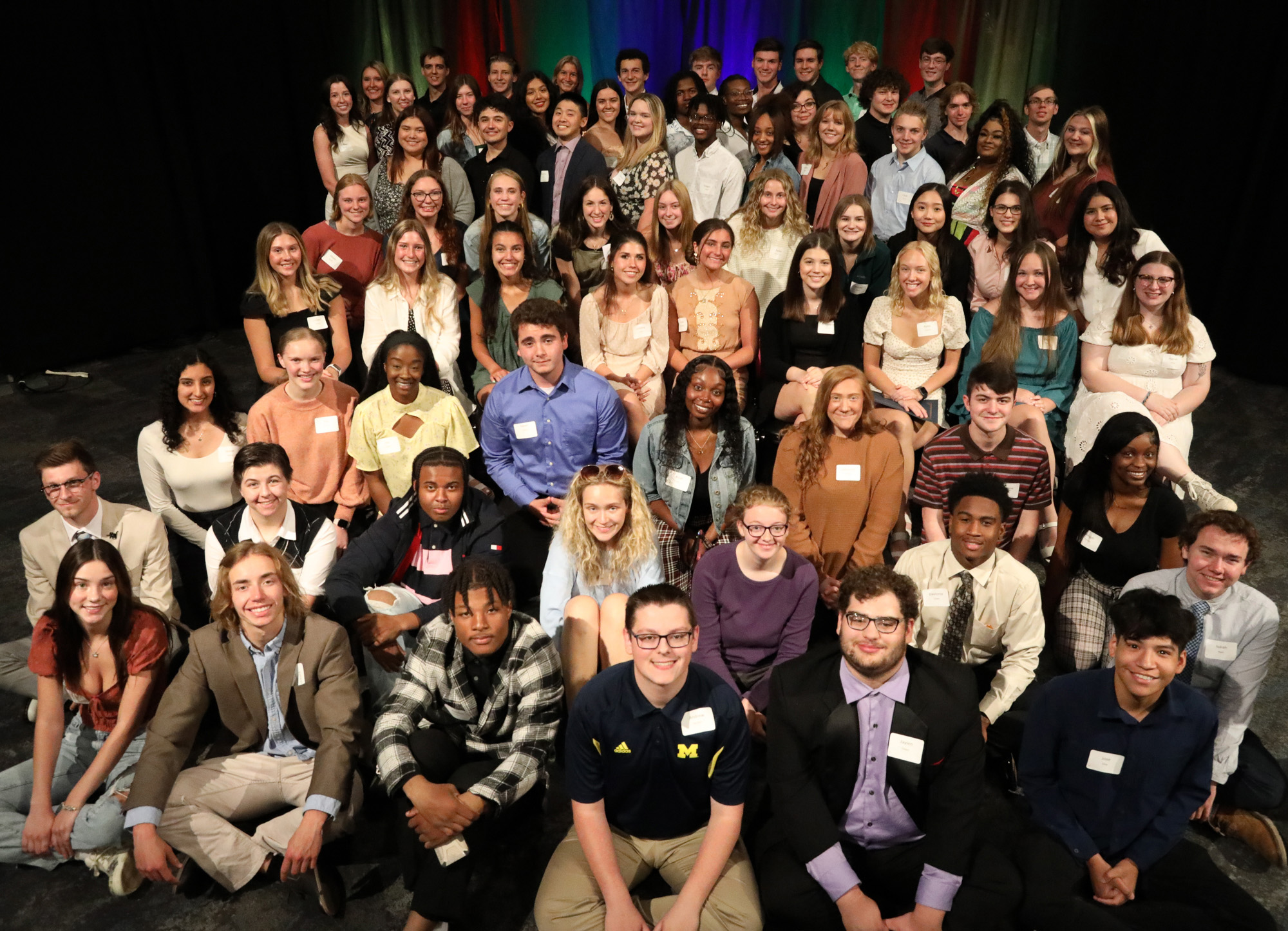 A group photo of 70 students who received scholarships from Berrien Community Foundation.