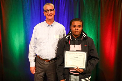 Rich Brandt with 2023 recipient Jason Madden.