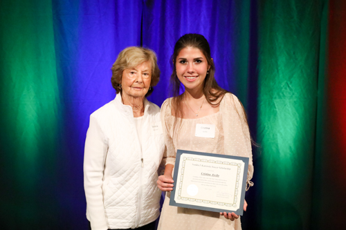 Sondra Kaminski with 2023 recipient Cristina Avello.