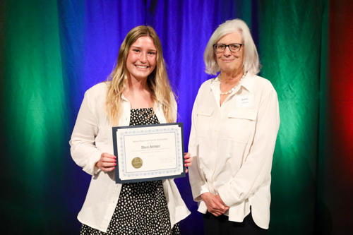 BCF Board Member Karen Ytterberg and 2023 recipient Macey Springer.