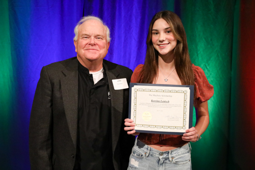 BCF Board Member John Guiness and wife Barbara Guiness with 2022 recipient Zoe Price.