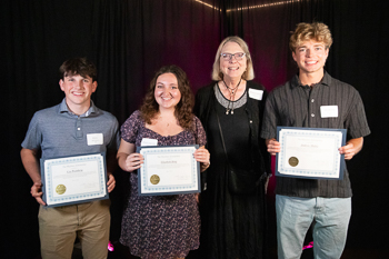 BCF Board Member John Guiness and wife Barbara Guiness with 2022 recipient Zoe Price.