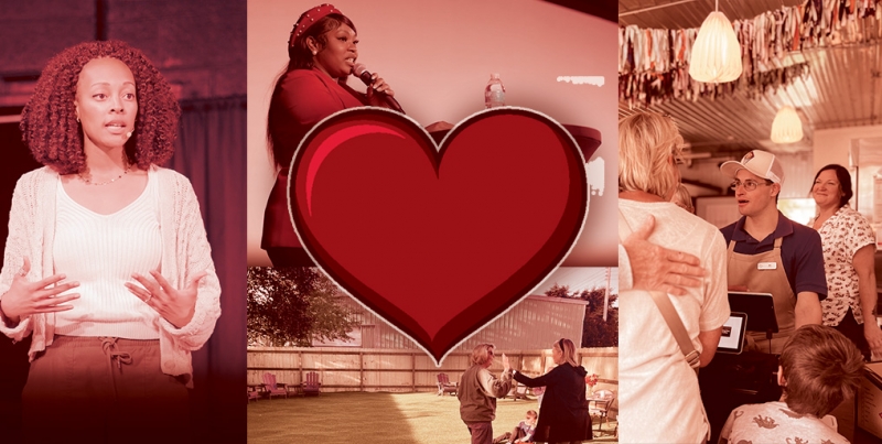 Collage image of previous Love Your Community Grant winners.