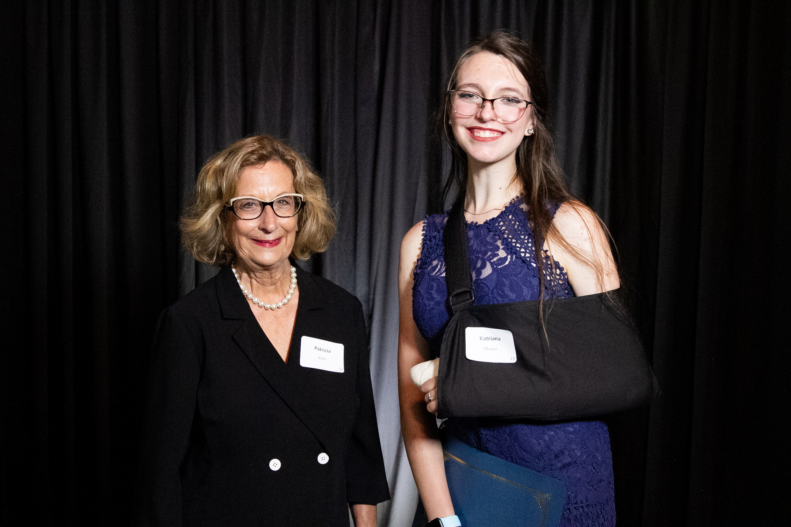 Donor Patricia Kutz with her 2022 recipient Katriana Meyer.