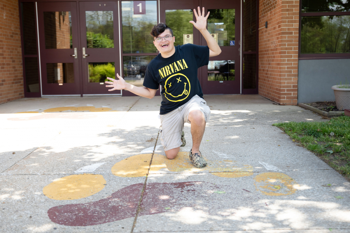 Brandywine senior Javier Garcia poses for a fun photo outside the high school. Garcia is the 2021 recipient of the Lehmann-Peapples Trades Scholarship.