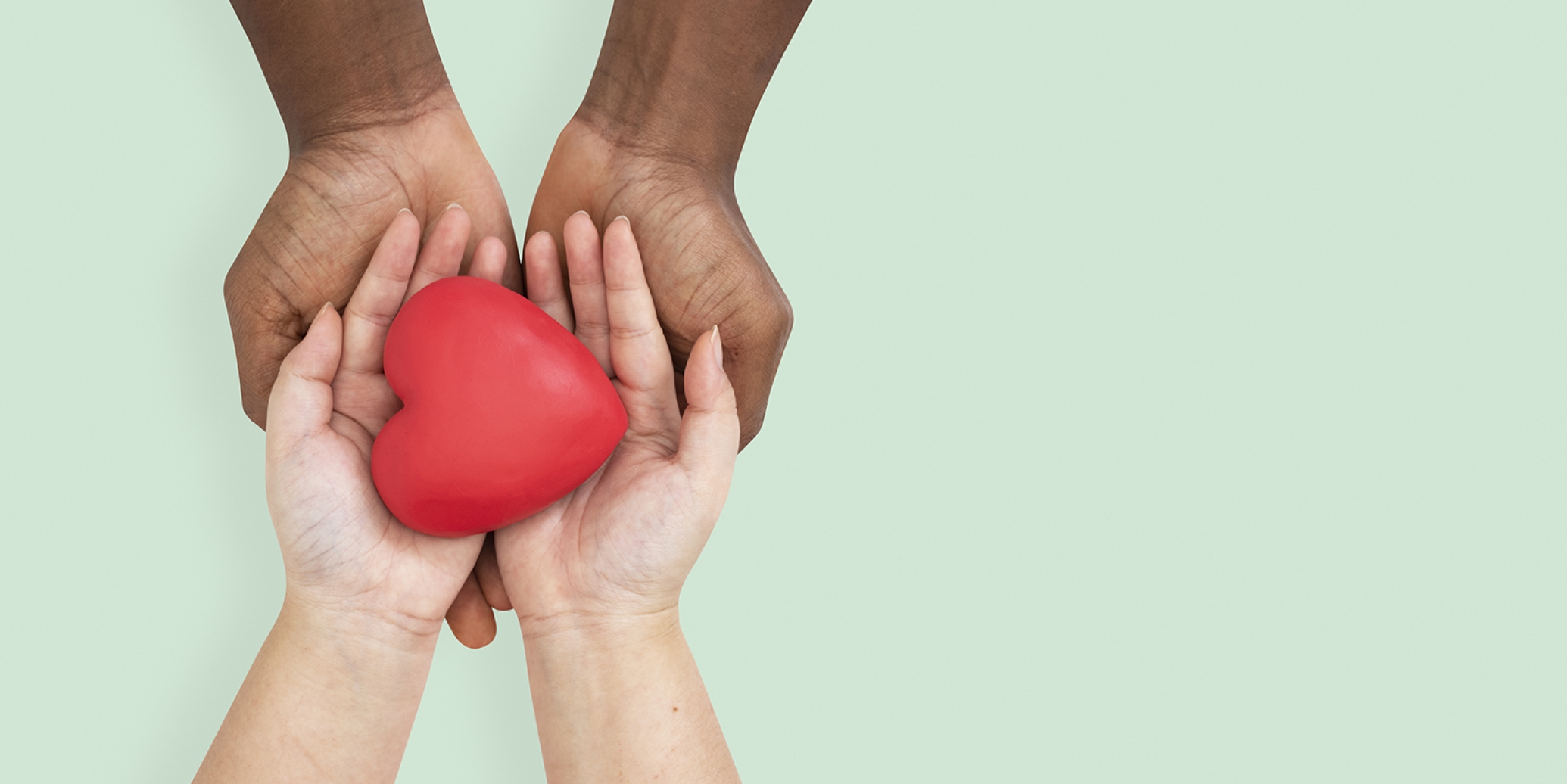 two people holding a heart